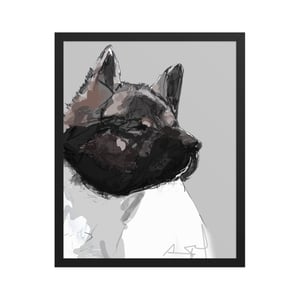 Image of AKITA FRAMED ART