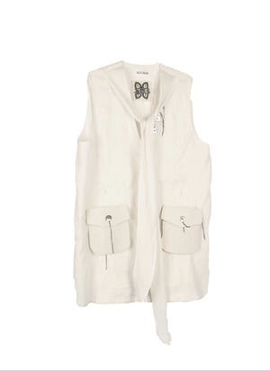 Image of ÆNRMÒUS - Coil Up Vest Jacket (White) 