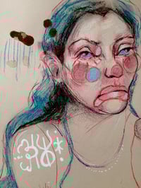 Image 1 of Grotesque, original charcoal Drawing, and Coffee 