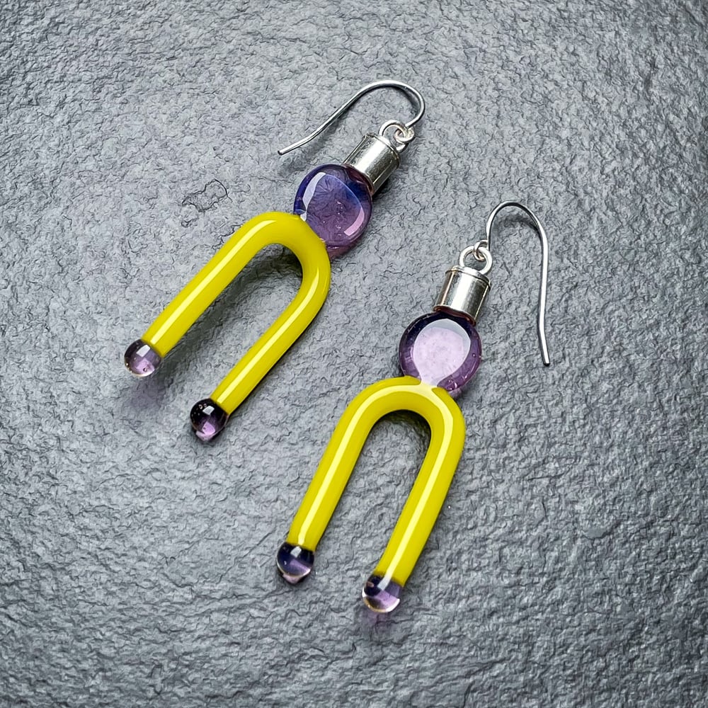 Image of Purple And Green Arch Dangles