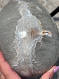 Image 3 of XXL AGATE X QUARTZ EGG -MADAGASCAR-