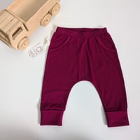 Merino Slouch Pants - Magenta 