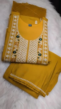 Image 2 of KSV81103-3Pcs Soft Roman Silk Kurtha Set