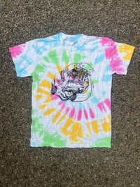 Image 1 of Tie Dye Ironhead T (Yellow/Red Color Way)