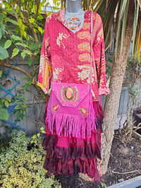 Image 6 of Wanderlust maxi skirt / bandeau dress RED 8-16 uk