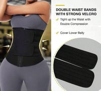 Image 4 of 2 Strap Waist Trainer with Sauna Effect 