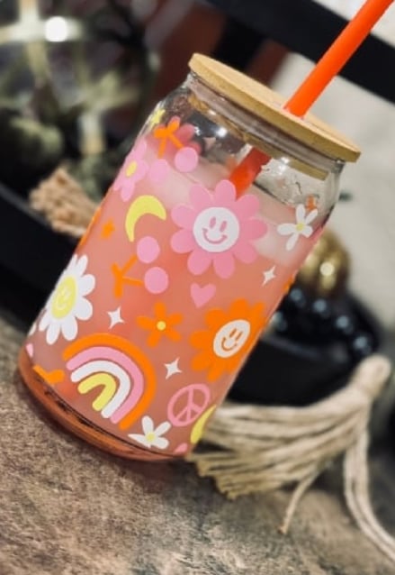 Image of groovy glass can