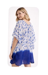 Image 5 of New 3X Blue Island Bedazzled Sheer Cover up top #704*8