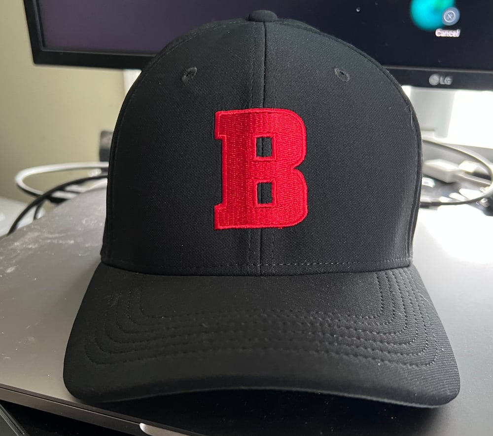 Nike Black Fitted Classic 99 Berthold City Bold Red Solid B baseball hat