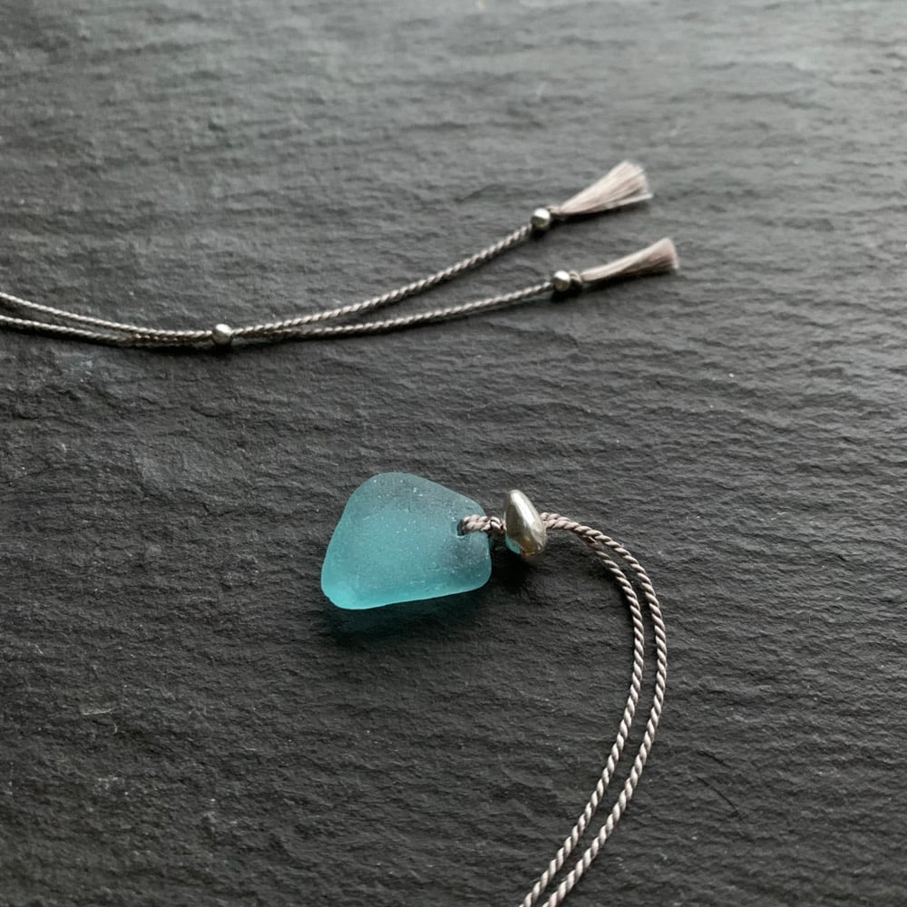 Image of Turquoise sea glass necklace - Covehithe