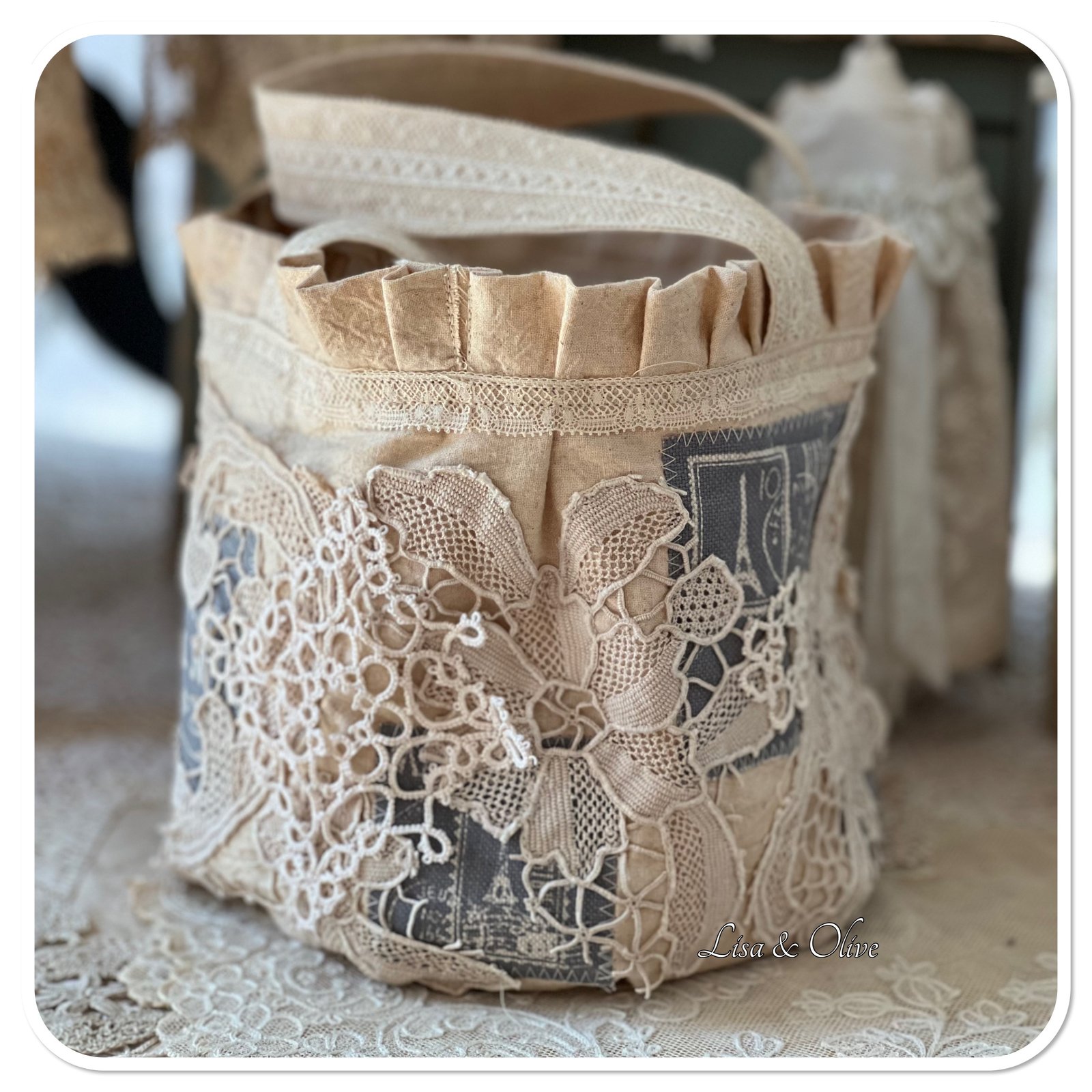 Handmade vintage newest bucket bag