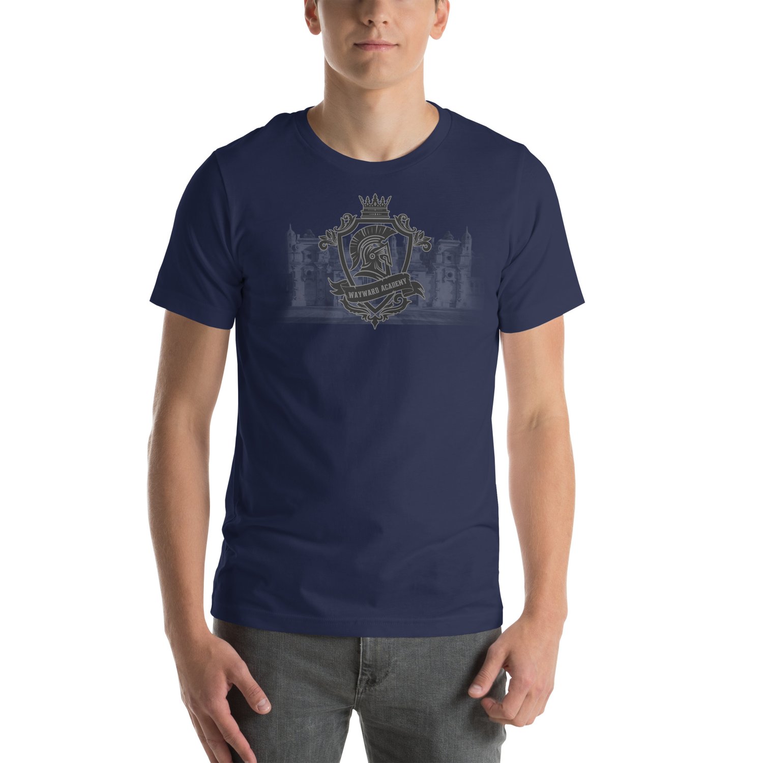 Image of Officially licensed Kings of Wayward logo with building Unisex t-shirt