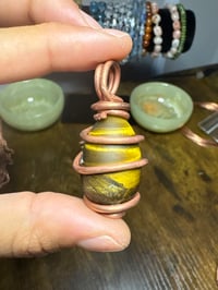 Image 1 of Tigers Eye Egg Copper PENDANT ONLY