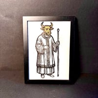 Image 4 of Adoration of the golden Calf VERGOLDET // Kunstdruck