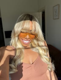 Image 6 of PLATINUM BLONDE 22 inch 9x6 LACE CLOSURE WIG with BANGS
