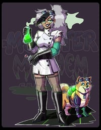 Miranda Surge and her dog,Albondigas Full Body Art