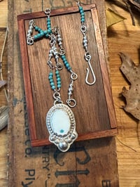 Image 1 of MOP with Turquoise dot