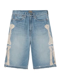 KAPITAL BONE DENIM SHORTS 