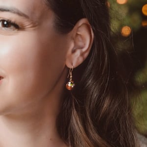 Image of Bill Skinner Christmas Pudding Drop Earrings