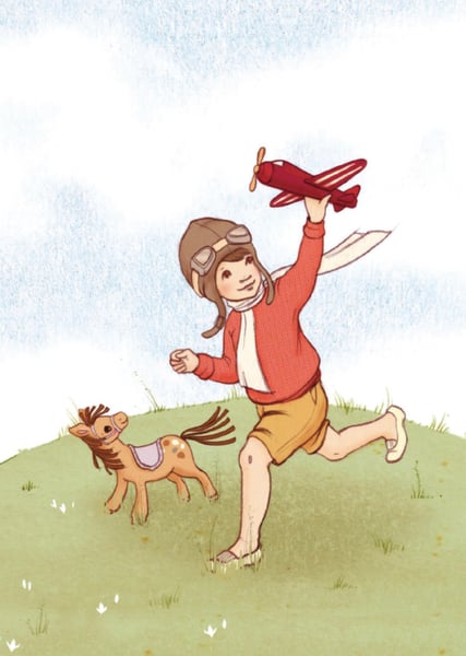 Image of Little Aviator - Postcard