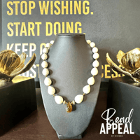 Image 4 of Tear Drop Tigers Eye and Pearl Necklace