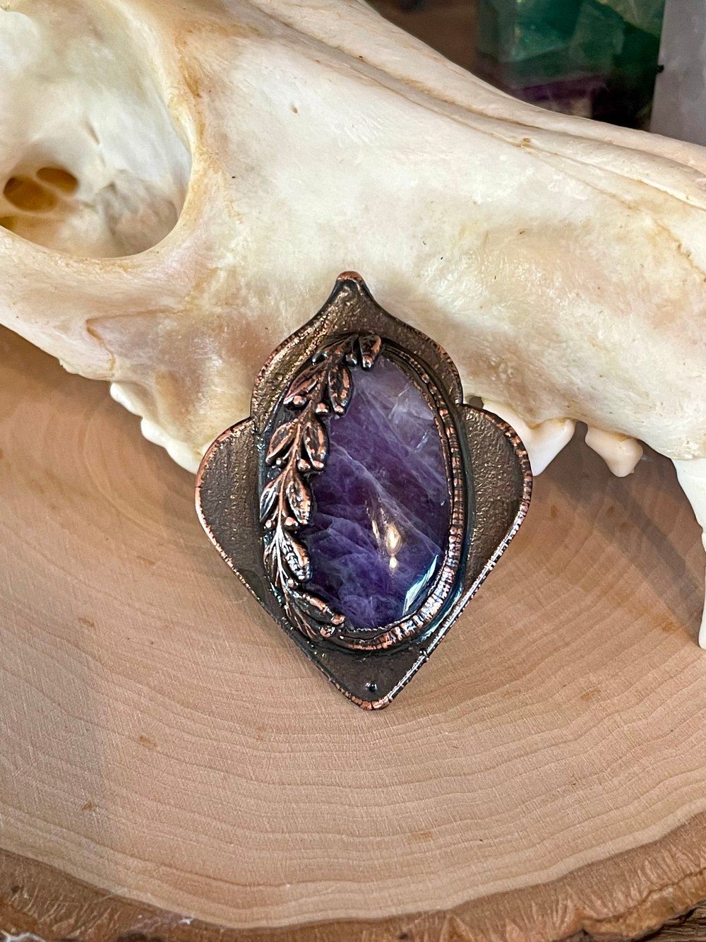 Chevron Amethyst Ring