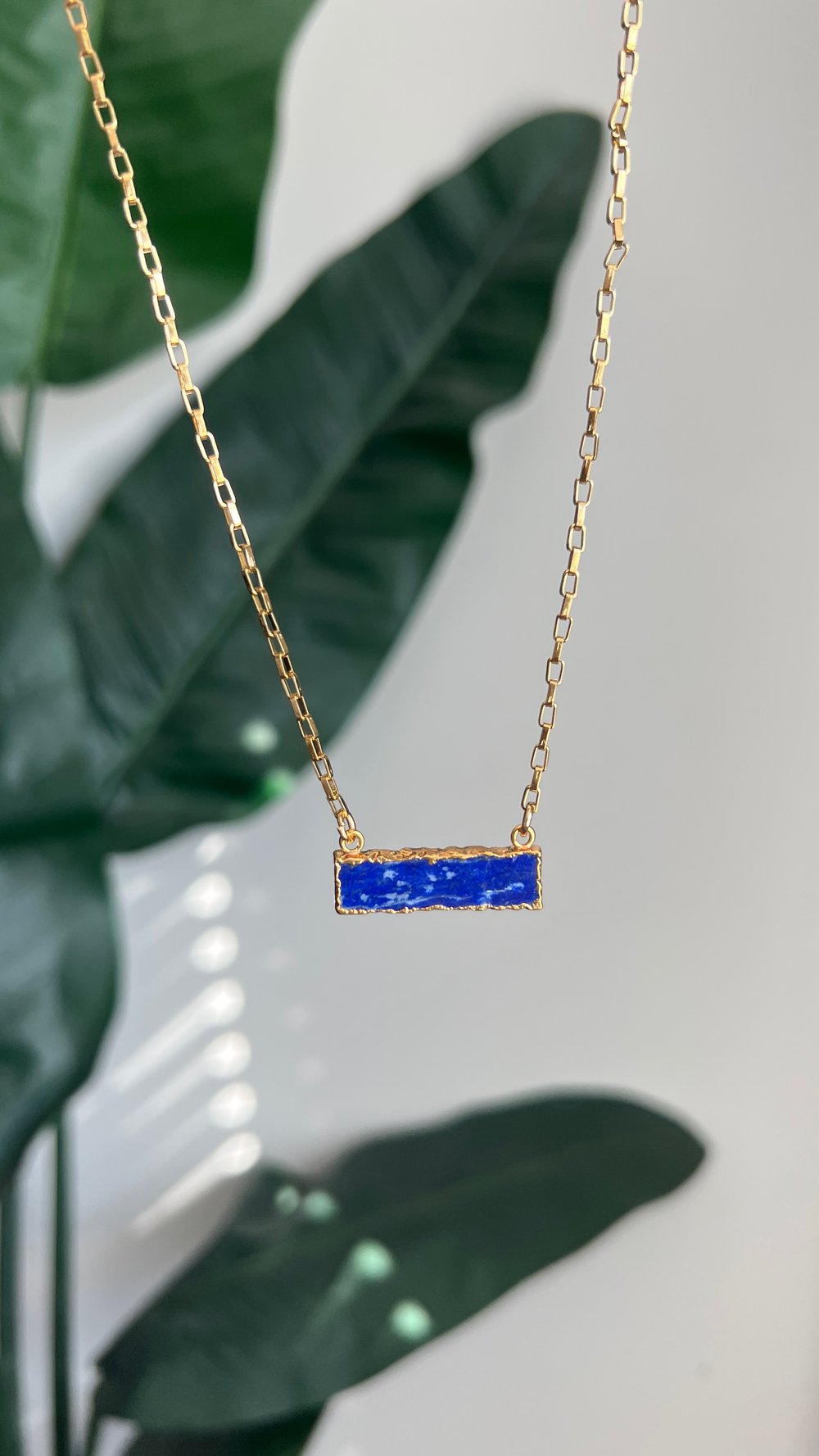 Image of COAST • Lapis Lazuli  Bar Necklace 