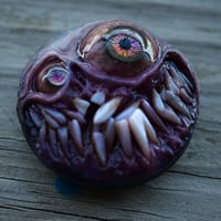 Image 1 of Custom Swappable Phone Grip for smartphones, reflective pupil, glow in the dark. Madballz