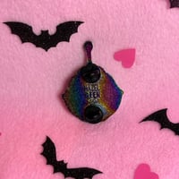 Image 6 of Scuzzy Character Pin - 1.75 Inch Tall - Rainbow plated metal