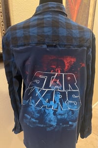 Vintage Black/Blue Flannel Shirt Star Wars