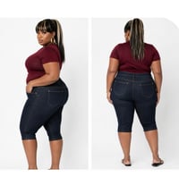 Image 1 of New Sz.22W D-Jeans Denim Capri #384*15