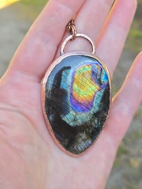 Image 1 of Electroformed labradorite necklace 03
