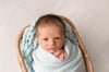 Ice Blue Newborn Bonnet, Wrap & Layer Photography Prop Set
