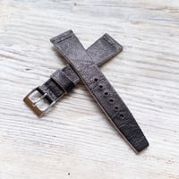 Image 2 of Corfam Style Chevre Strap In Black