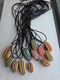 Image 1 of Recycled Skateboard Necklace - Gemstone style