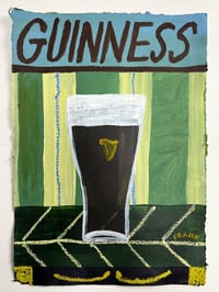 Guinness on green & yellow stripes