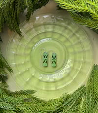 Sterling Silver Small Green Drops