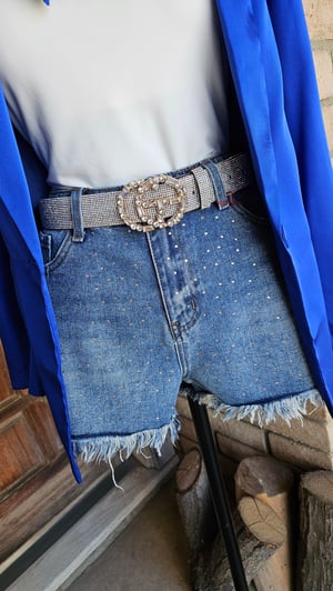 Image of Elena Rhinestone Shorts