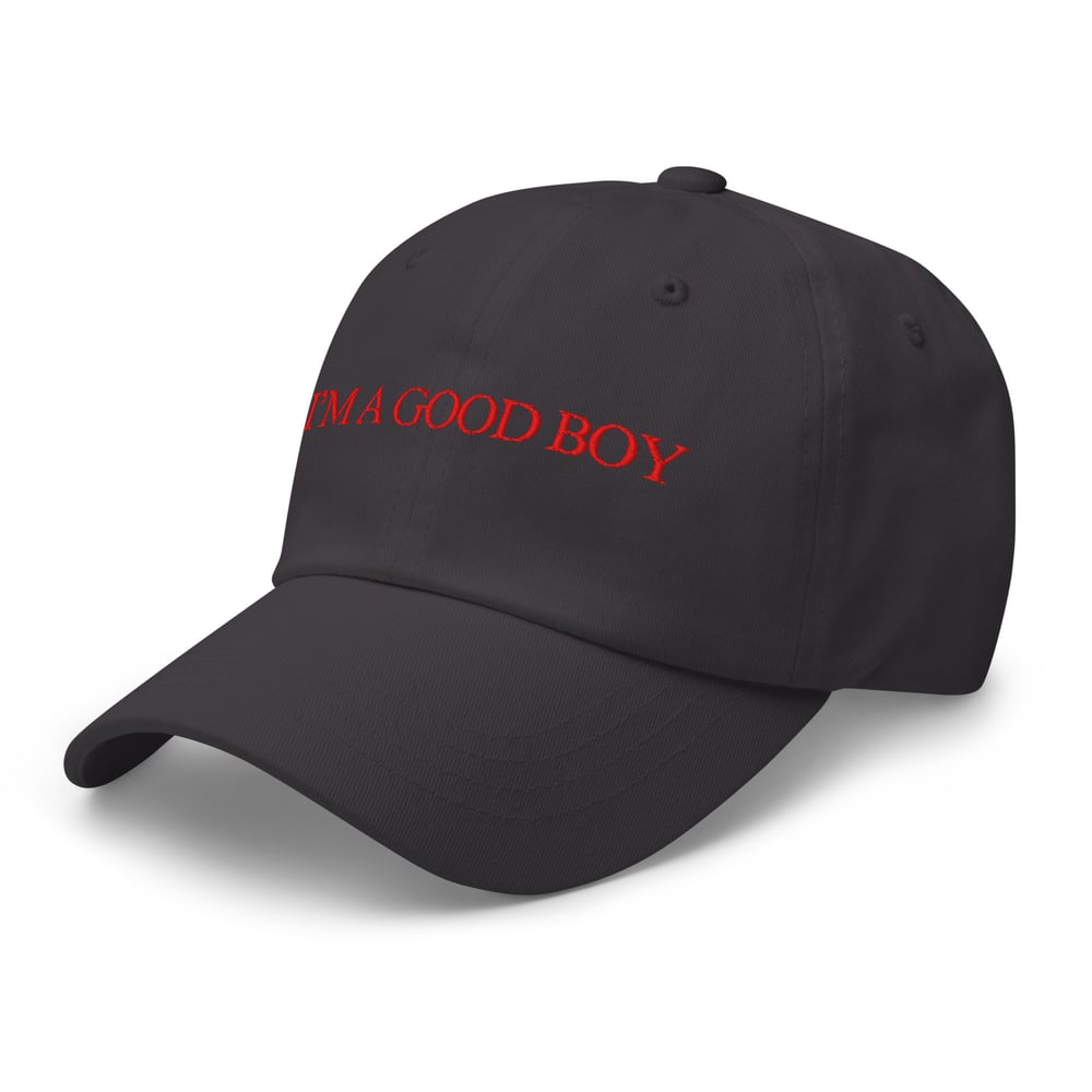 Image of I'm A Good Boy Hat (Red Embroidery)