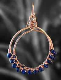 Image 3 of Lapis Lazuli Hoop Earrings