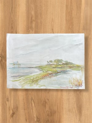 Image of VINTAGE DUTCH WATERCOLOR: SHORELINES #1