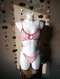 Image 4 of Red Hearts Mesh Thong