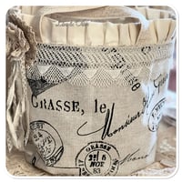 Image 8 of Vintage style French Script bucket tote bag