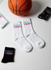 Image 1 of White Miami Crew Socks