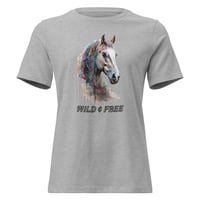 Image 7 of Women's Relaxed T-Shirt, Wild and Free Horse Tee