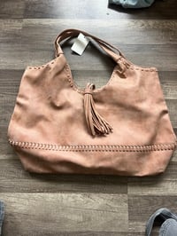 Image 1 of NWT tan tassel bag