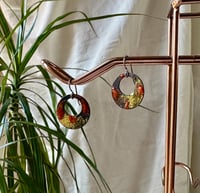 Image 4 of Enamelled earrings red/orange