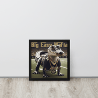 Image 2 of “Gras The Gator” Framed canvas