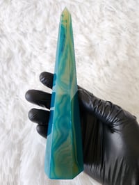Image 5 of 6.5" Sardonyx Agate Crystal Towers | Blue | Purple | 6 - Styles