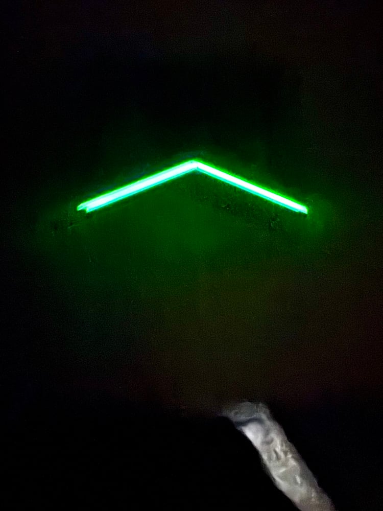 Image of @Kaoticartworks Resin & Curly Narra GLOW Segmented Knife Scales